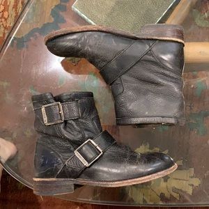 AS IS John Fluevog Biker Booties